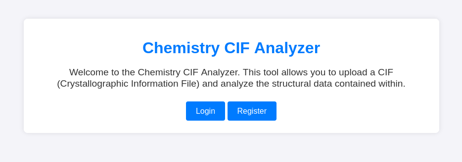 Chemistry Landing Page