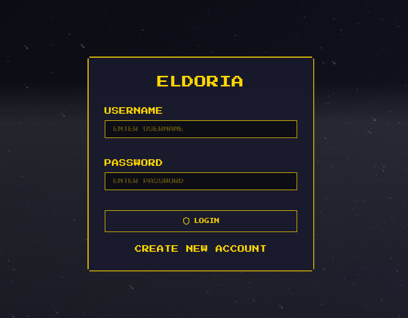 Login page