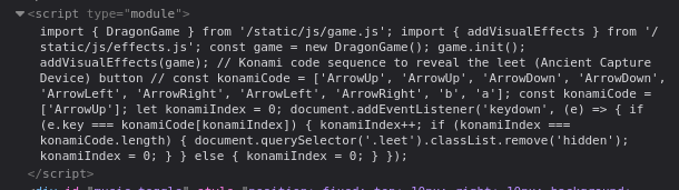 Injected JS - Konami code