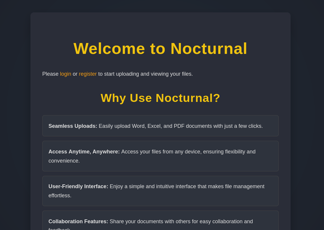Landing page
