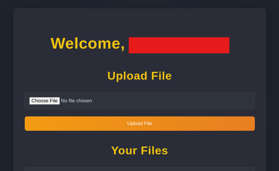Upload page