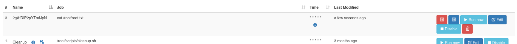 Crontab UI - cat cron