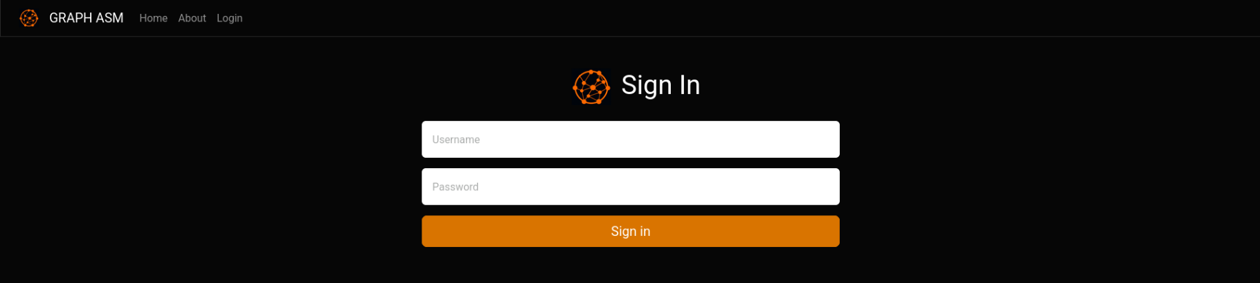 Login page