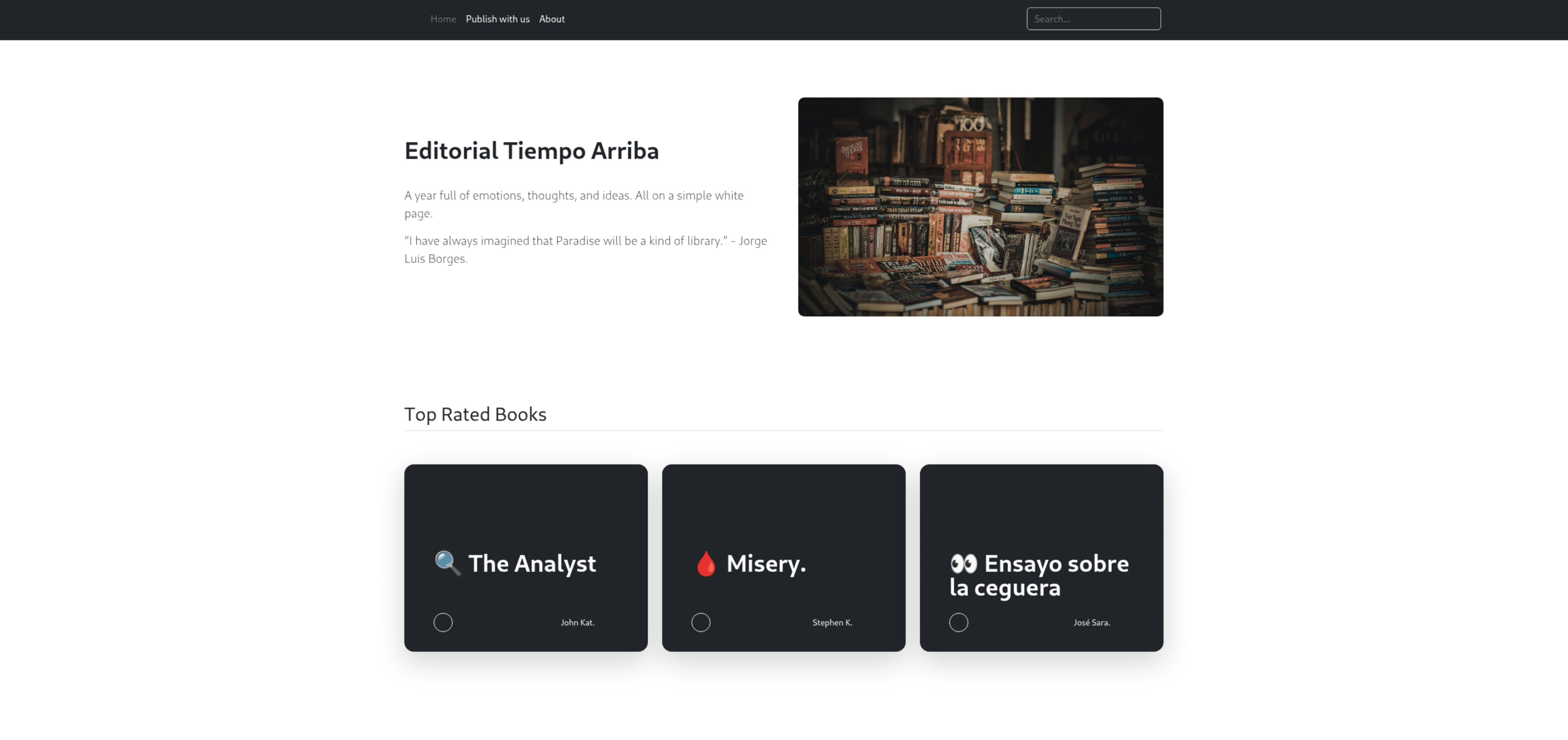 Editorial - Landing Page